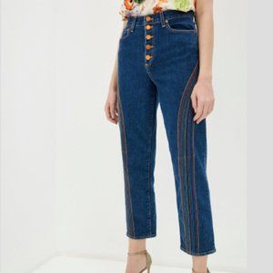 alice and olivia rainbow jeans